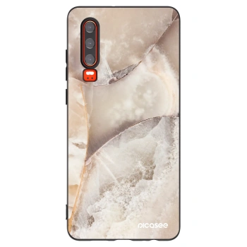 Picasee silikonový černý obal pro Huawei P30 - Cream marble