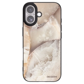 Picasee silikonový černý obal pro Apple iPhone 17 - Cream marble
