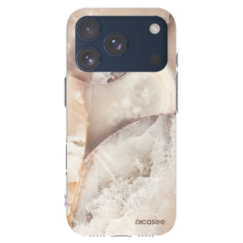 Picasee silikonový průhledný obal pro Apple iPhone 17 Pro - Cream marble