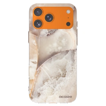 Picasee silikonový průhledný obal pro Apple iPhone 17 Pro Max - Cream marble