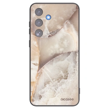 Picasee silikonový černý obal pro Samsung Galaxy S25 FE 5G - Cream marble