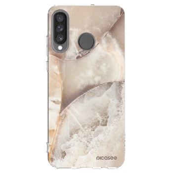 Picasee silikonový průhledný obal pro Huawei P30 Lite - Cream marble