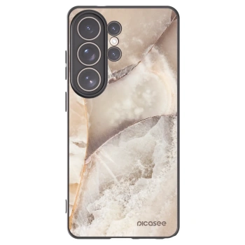 Picasee silikonový černý obal pro Samsung Galaxy S26 Ultra - Cream marble