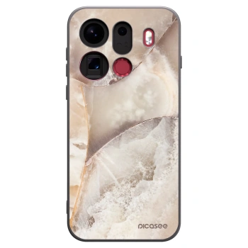 Picasee silikonový černý obal pro OPPO Find X9 Pro - Cream marble