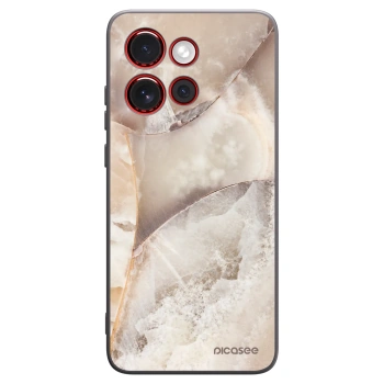 Picasee silikonový černý obal pro Motorola Edge 60 Neo 5G - Cream marble