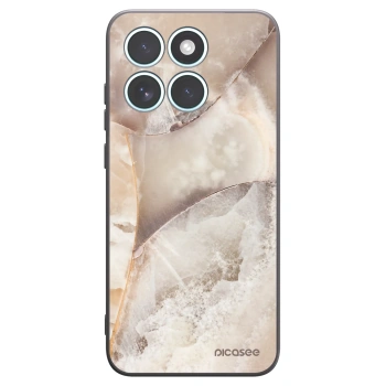 Picasee silikonový černý obal pro Motorola Edge 70 Fusion - Cream marble
