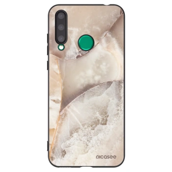 Picasee silikonový černý obal pro Honor 20 Lite - Cream marble