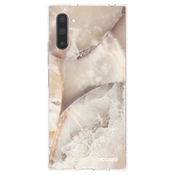 Picasee silikonový průhledný obal pro Samsung Galaxy Note 10 N970F - Cream marble