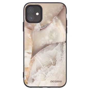 Picasee silikonový černý obal pro Apple iPhone 11 - Cream marble