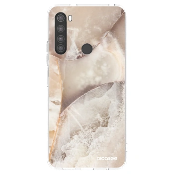 Picasee silikonový průhledný obal pro Xiaomi Redmi Note 8 - Cream marble