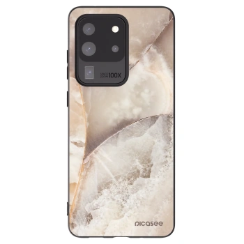 Picasee silikonový černý obal pro Samsung Galaxy S20 Ultra 5G G988F - Cream marble