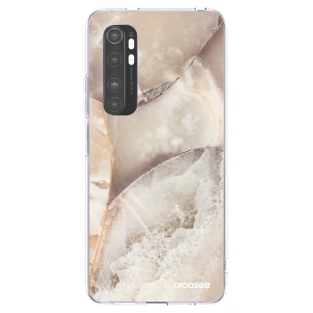 Picasee silikonový průhledný obal pro Xiaomi Mi Note 10 Lite - Cream marble