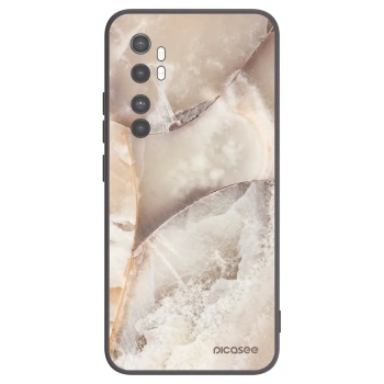 Picasee silikonový černý obal pro Xiaomi Mi Note 10 Lite - Cream marble