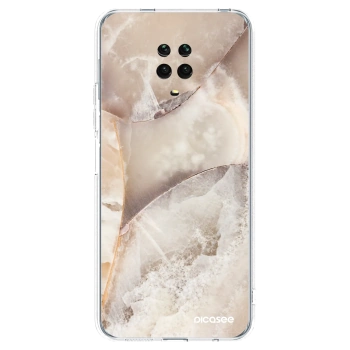 Picasee silikonový průhledný obal pro Xiaomi Redmi Note 9S - Cream marble