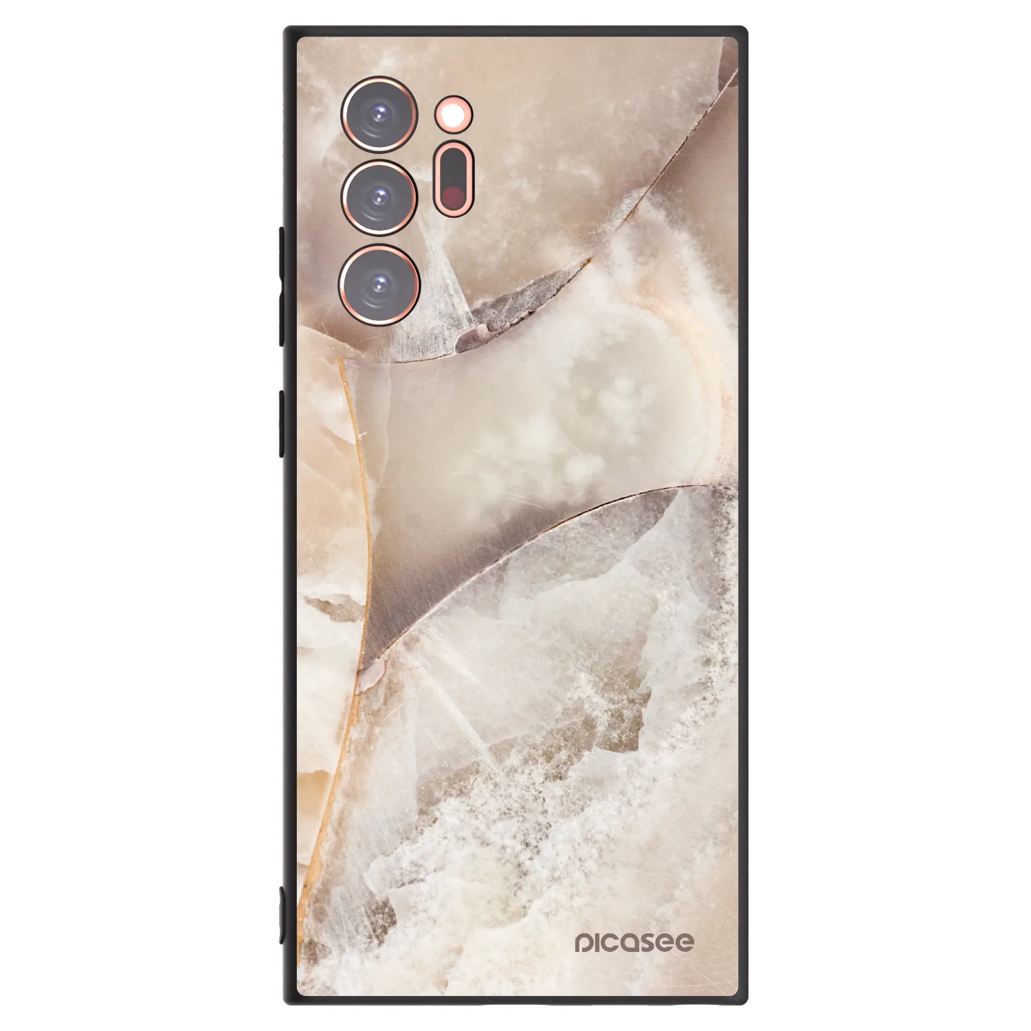Picasee silikonový černý obal pro Samsung Galaxy Note 20 Ultra - Cream marble