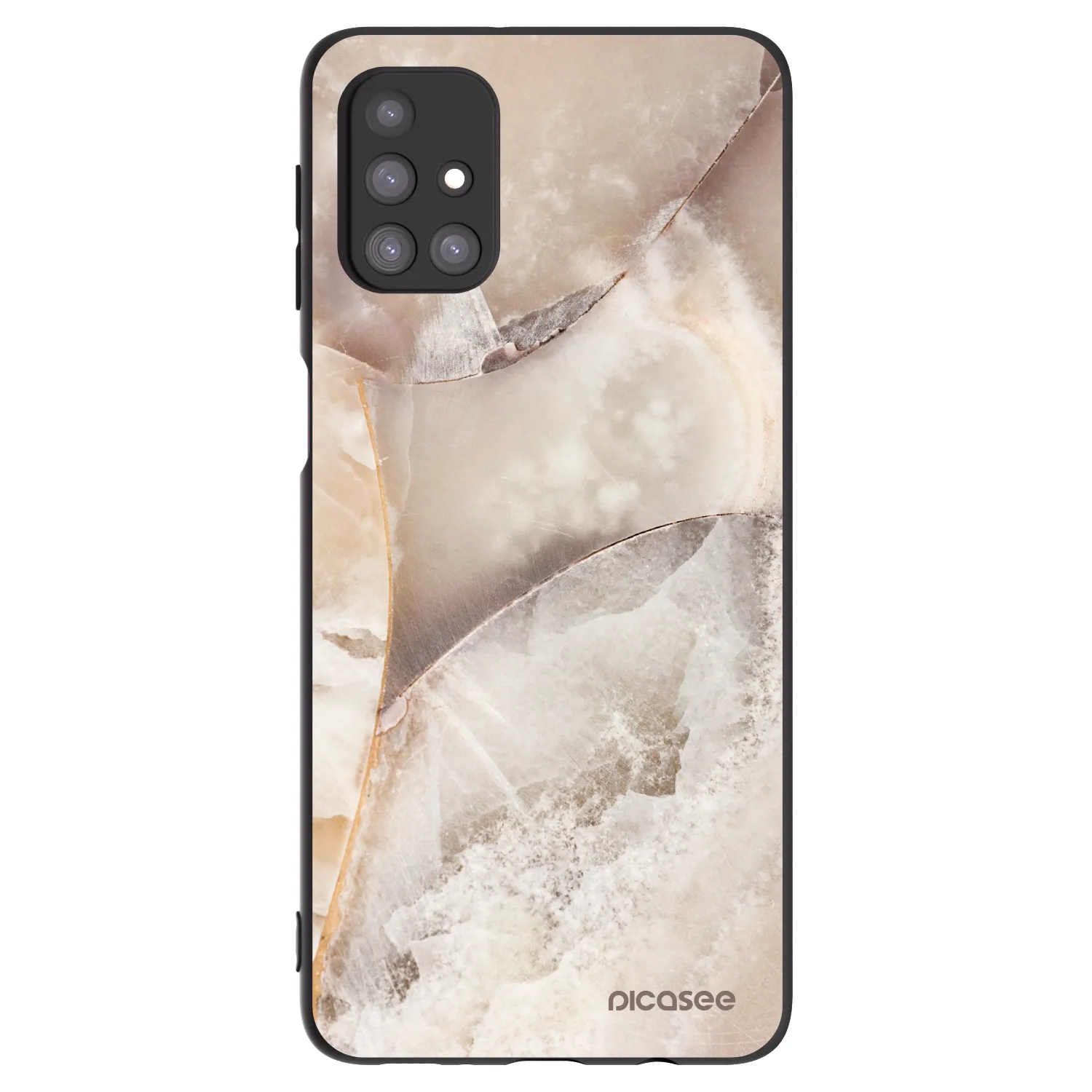Picasee silikonový černý obal pro Samsung Galaxy M31s - Cream marble