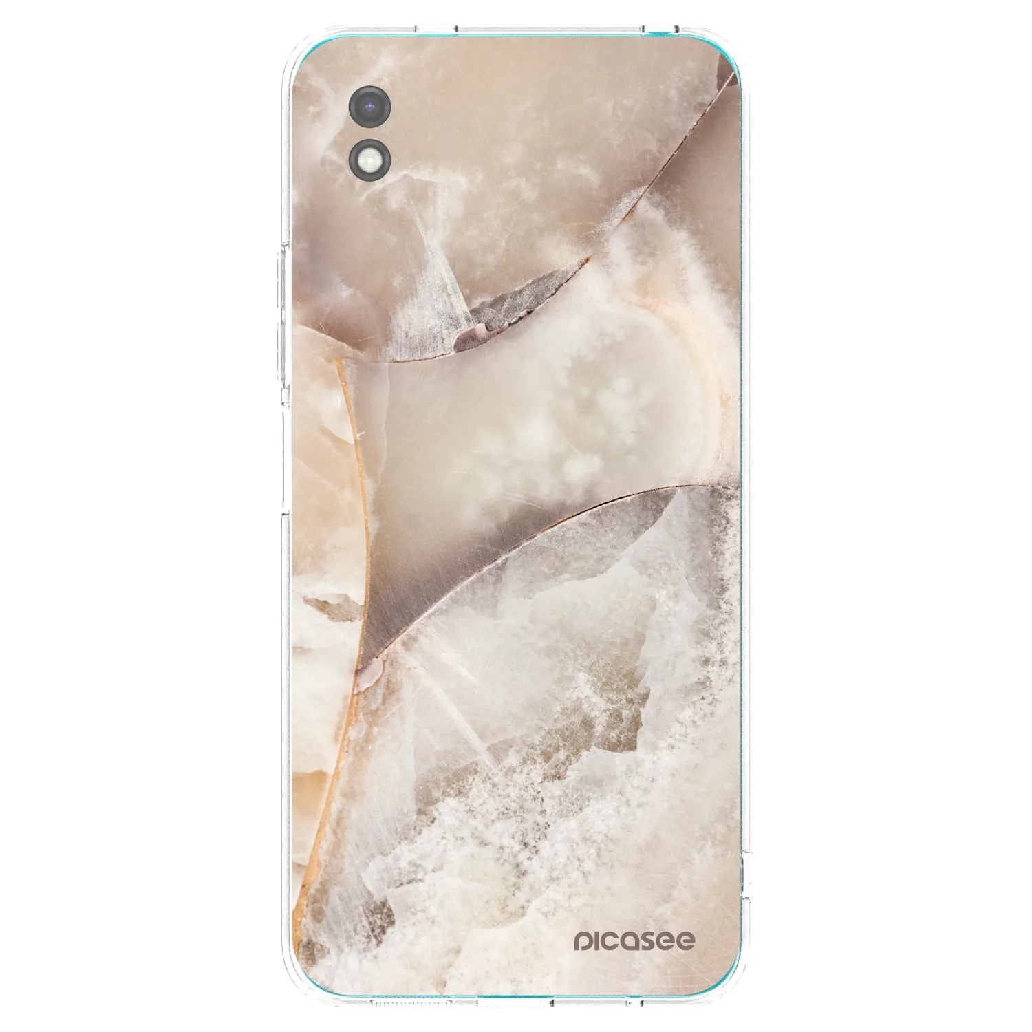 Picasee silikonový černý obal pro Xiaomi Redmi 9A - Cream marble