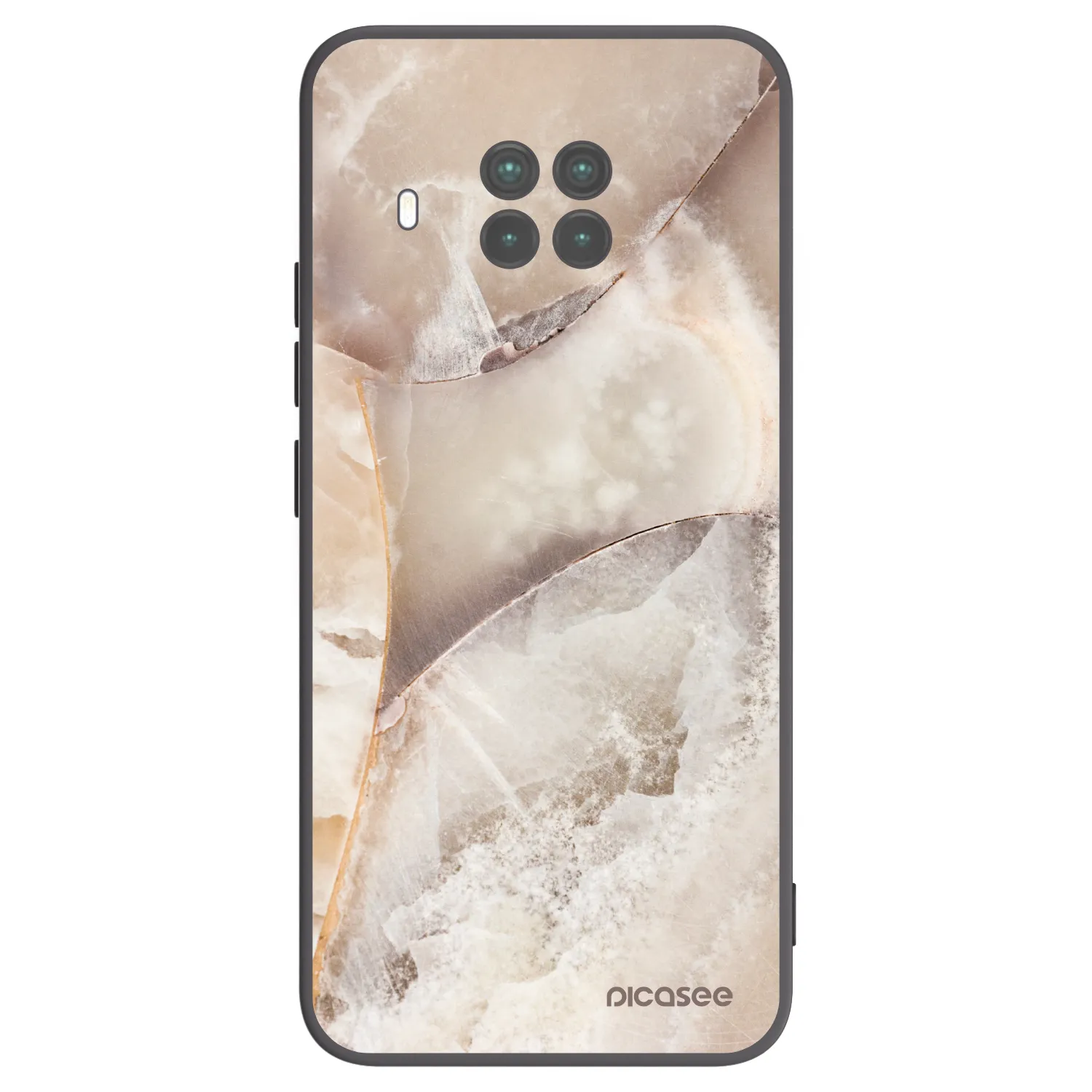 Picasee silikonový černý obal pro Xiaomi Mi 10T Lite - Cream marble
