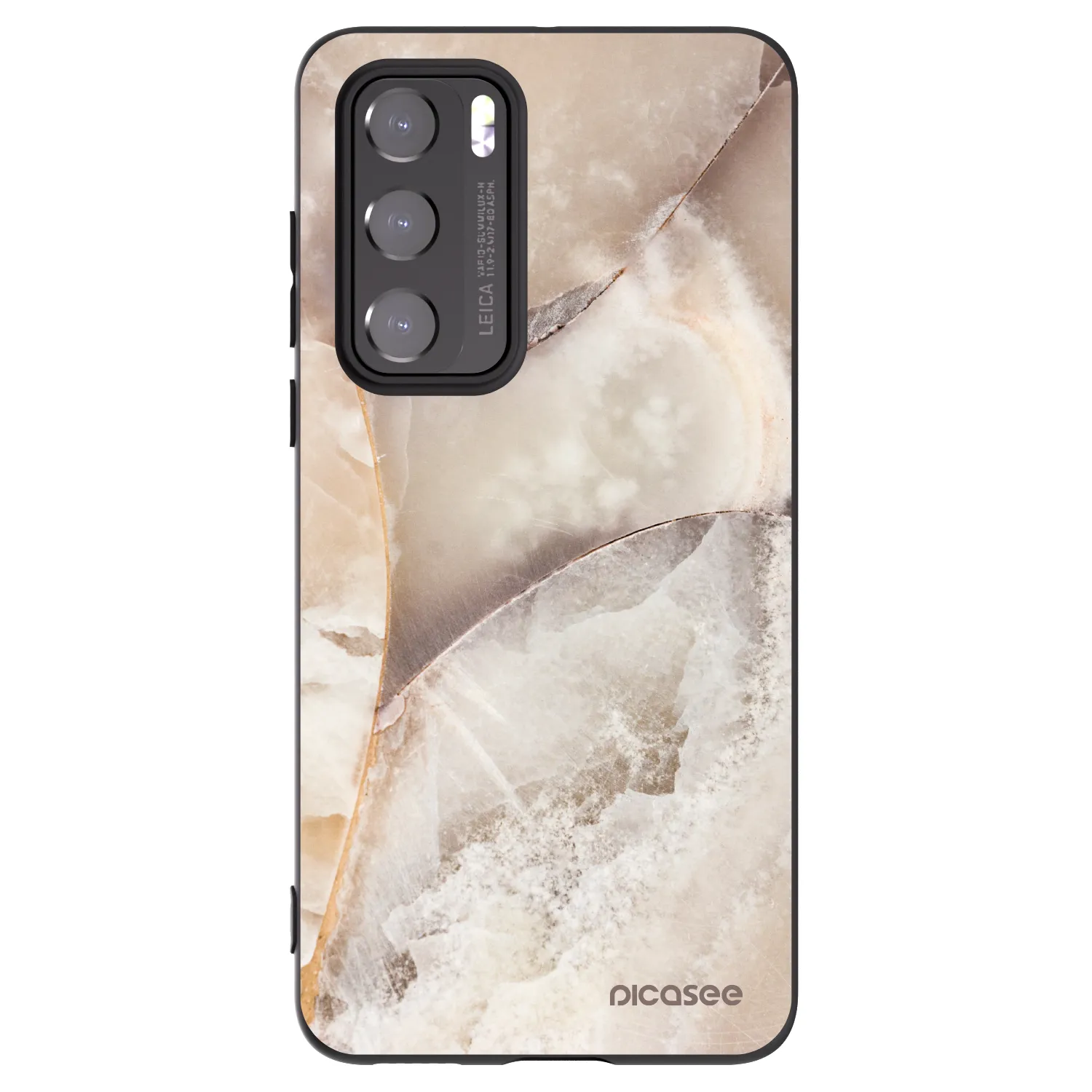 Picasee silikonový černý obal pro Huawei P40 - Cream marble