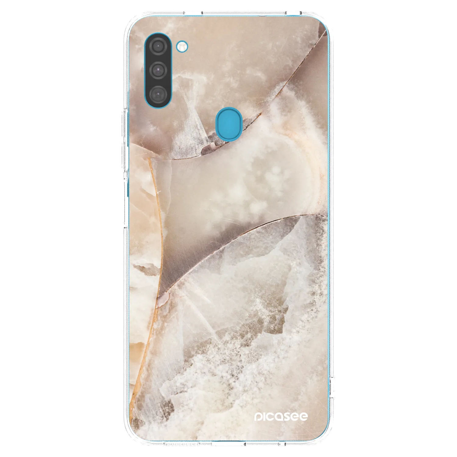 Picasee silikonový průhledný obal pro Samsung Galaxy M11 - Cream marble
