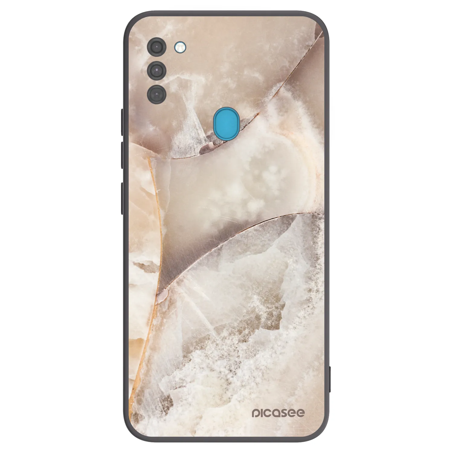Picasee silikonový černý obal pro Samsung Galaxy M11 - Cream marble