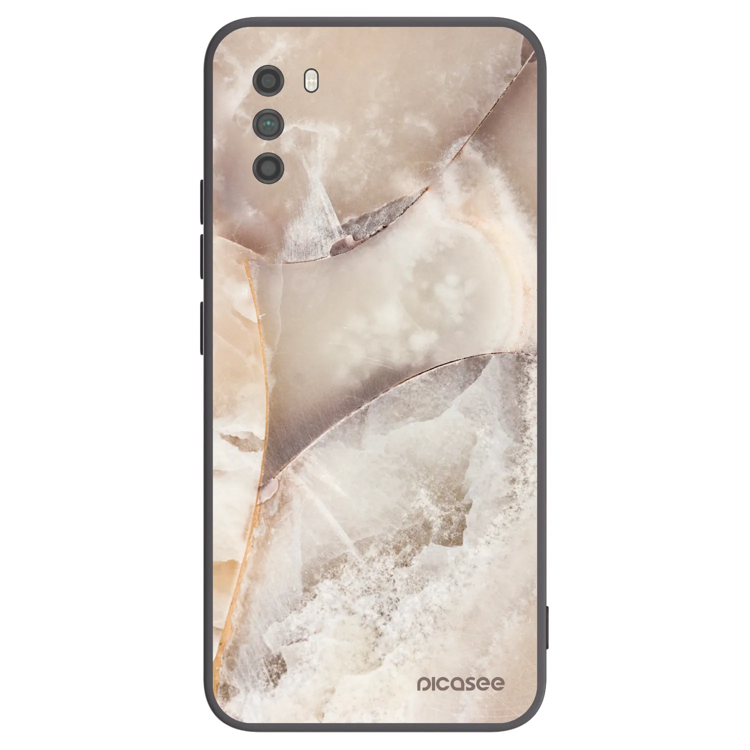 Picasee silikonový černý obal pro Xiaomi Poco M3 - Cream marble