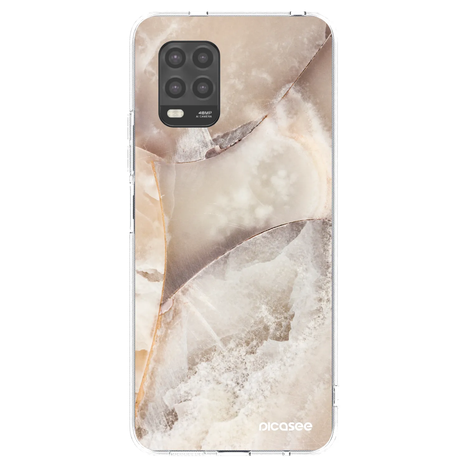 Picasee silikonový průhledný obal pro Xiaomi Mi 10 Lite - Cream marble