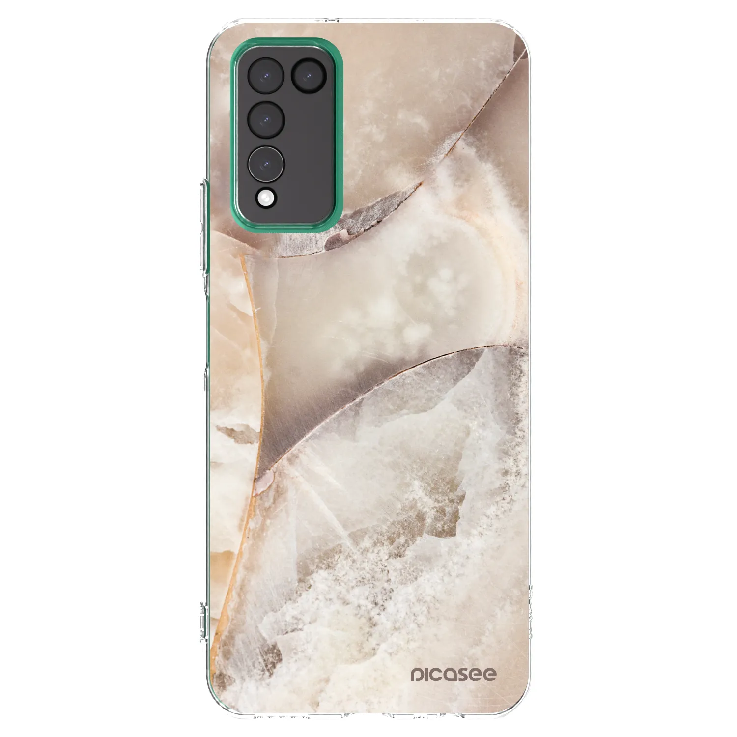Picasee silikonový průhledný obal pro Honor 10X Lite - Cream marble