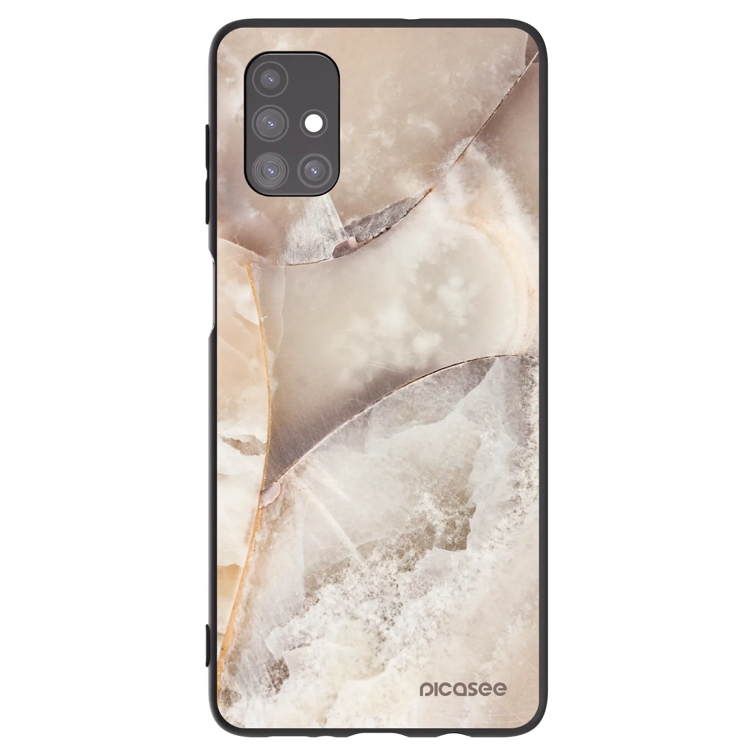 Picasee silikonový černý obal pro Samsung Galaxy M51 M515F - Cream marble