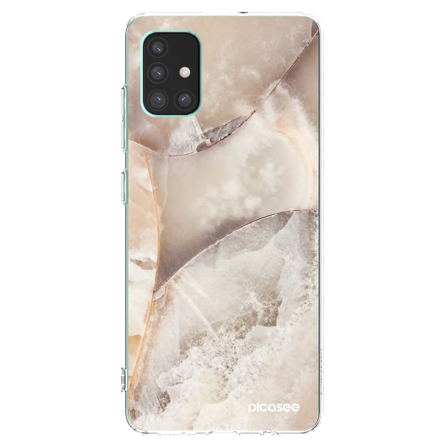 Picasee silikonový průhledný obal pro Samsung Galaxy M51 M515F - Cream marble