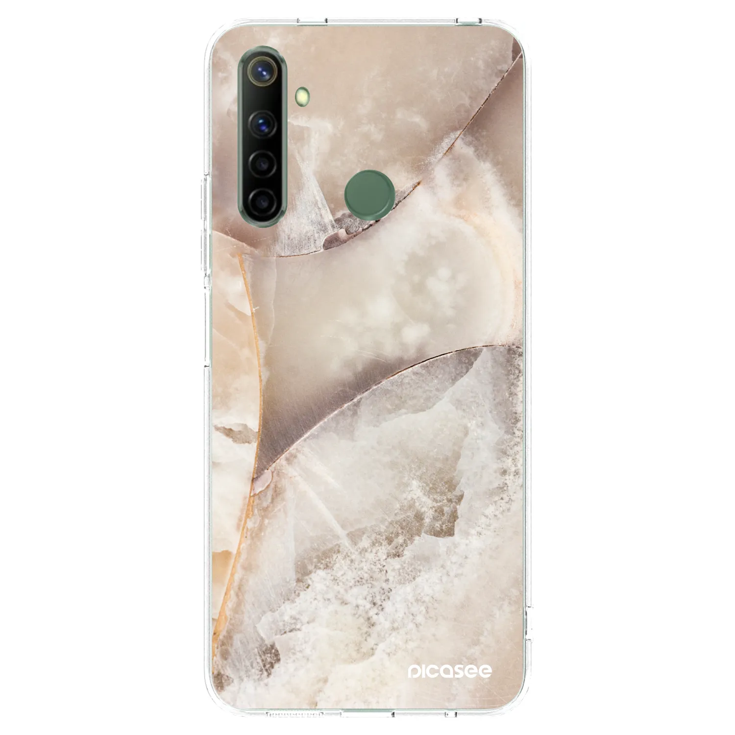 Picasee silikonový průhledný obal pro Realme 6i - Cream marble