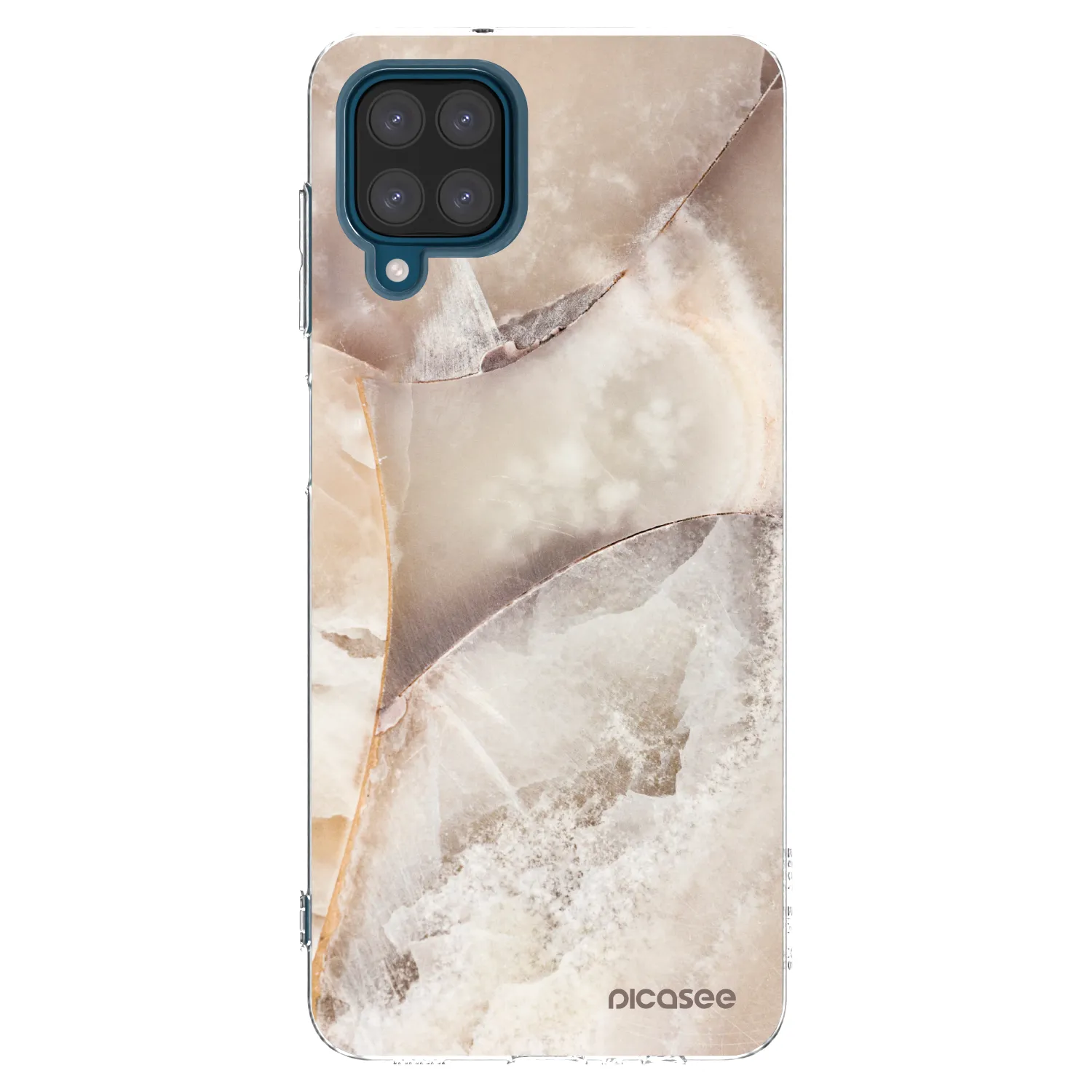 Picasee silikonový průhledný obal pro Samsung Galaxy A12 A125F - Cream marble