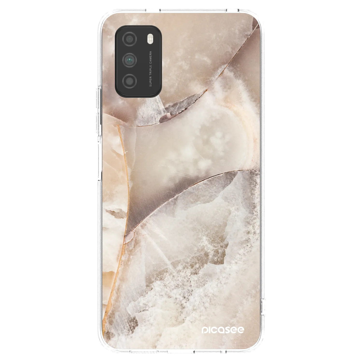 Picasee silikonový průhledný obal pro Xiaomi Poco M3 - Cream marble
