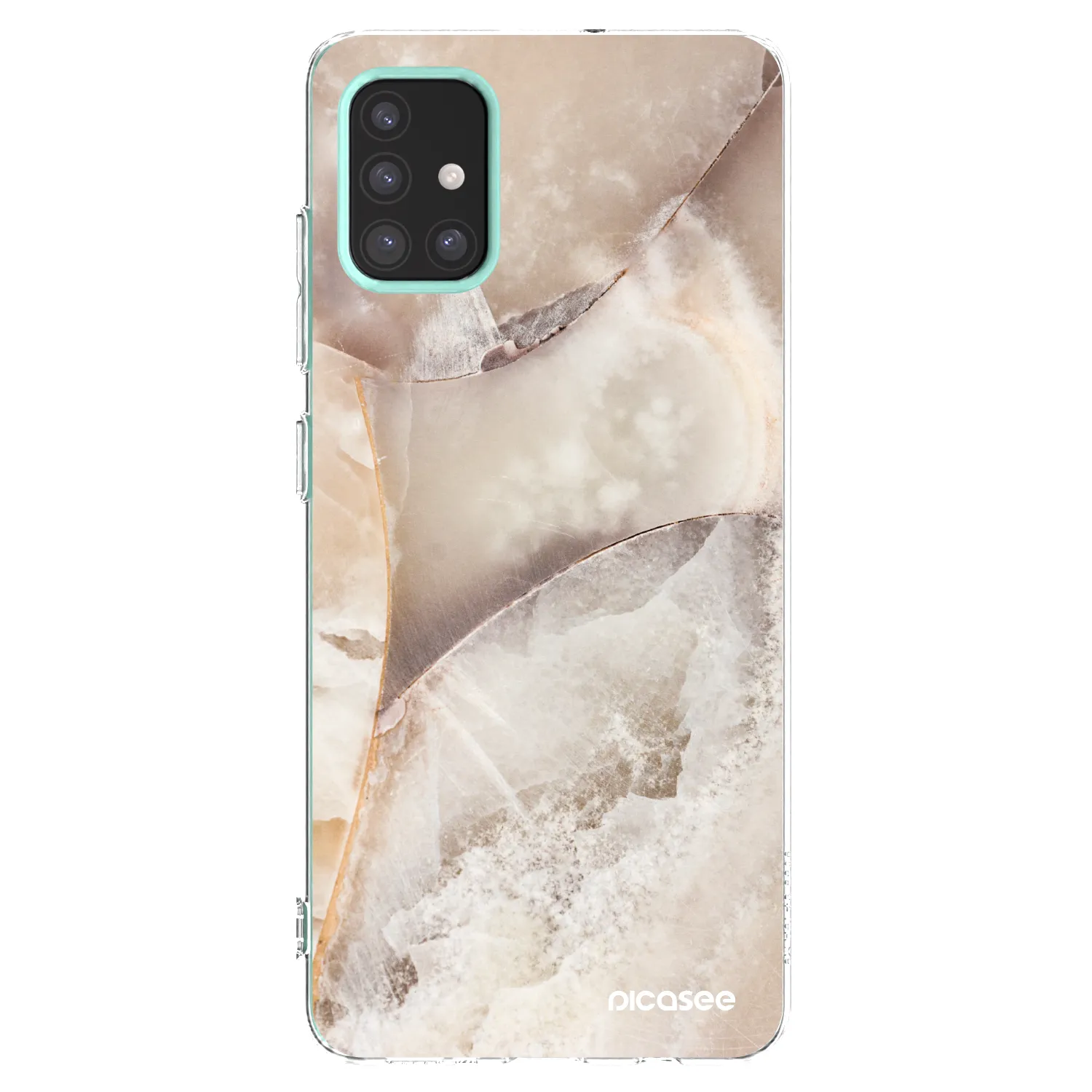 Picasee silikonový průhledný obal pro Samsung Galaxy M31s - Cream marble