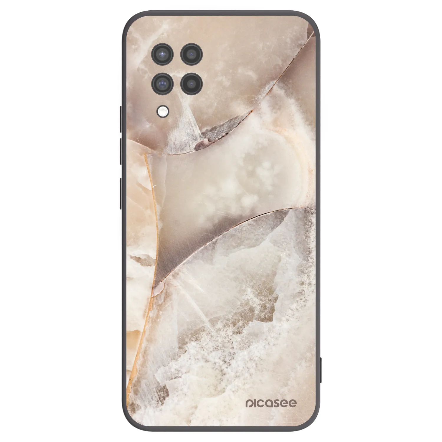Picasee silikonový černý obal pro Samsung Galaxy A42 A426B - Cream marble