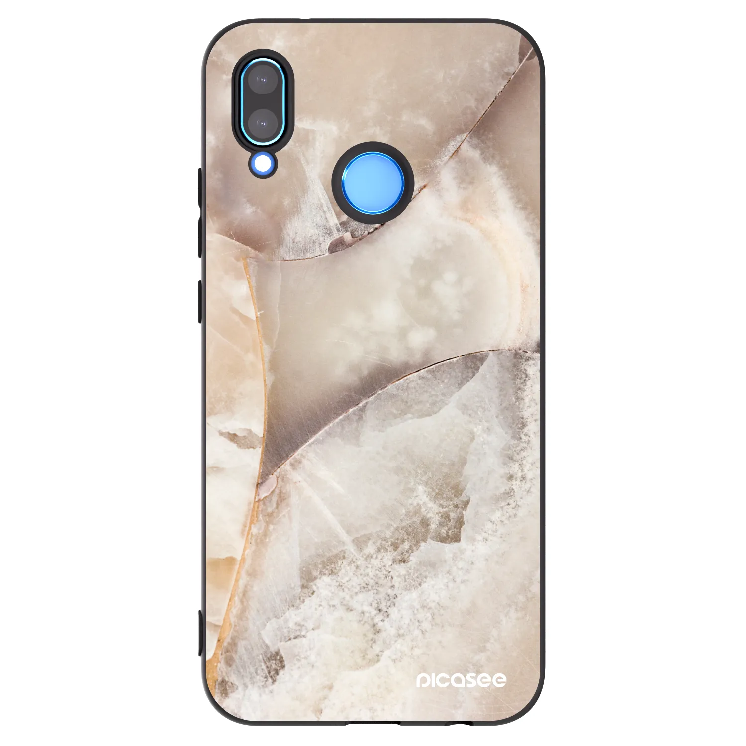 Picasee silikonový černý obal pro Huawei P20 Lite - Cream marble