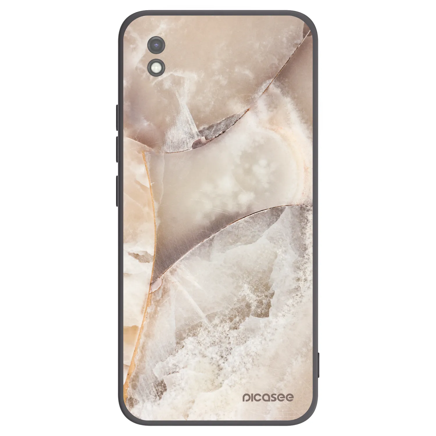 Picasee silikonový černý obal pro Xiaomi Redmi 9AT - Cream marble