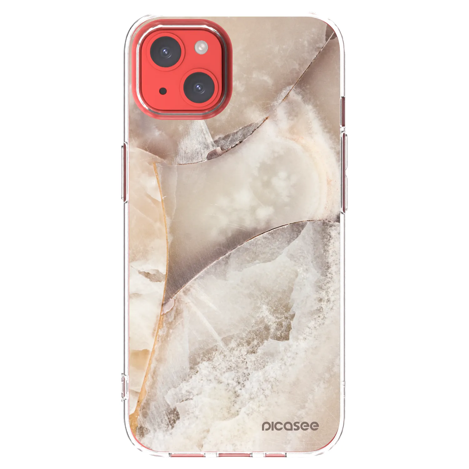 Picasee silikonový průhledný obal pro Apple iPhone 13 - Cream marble