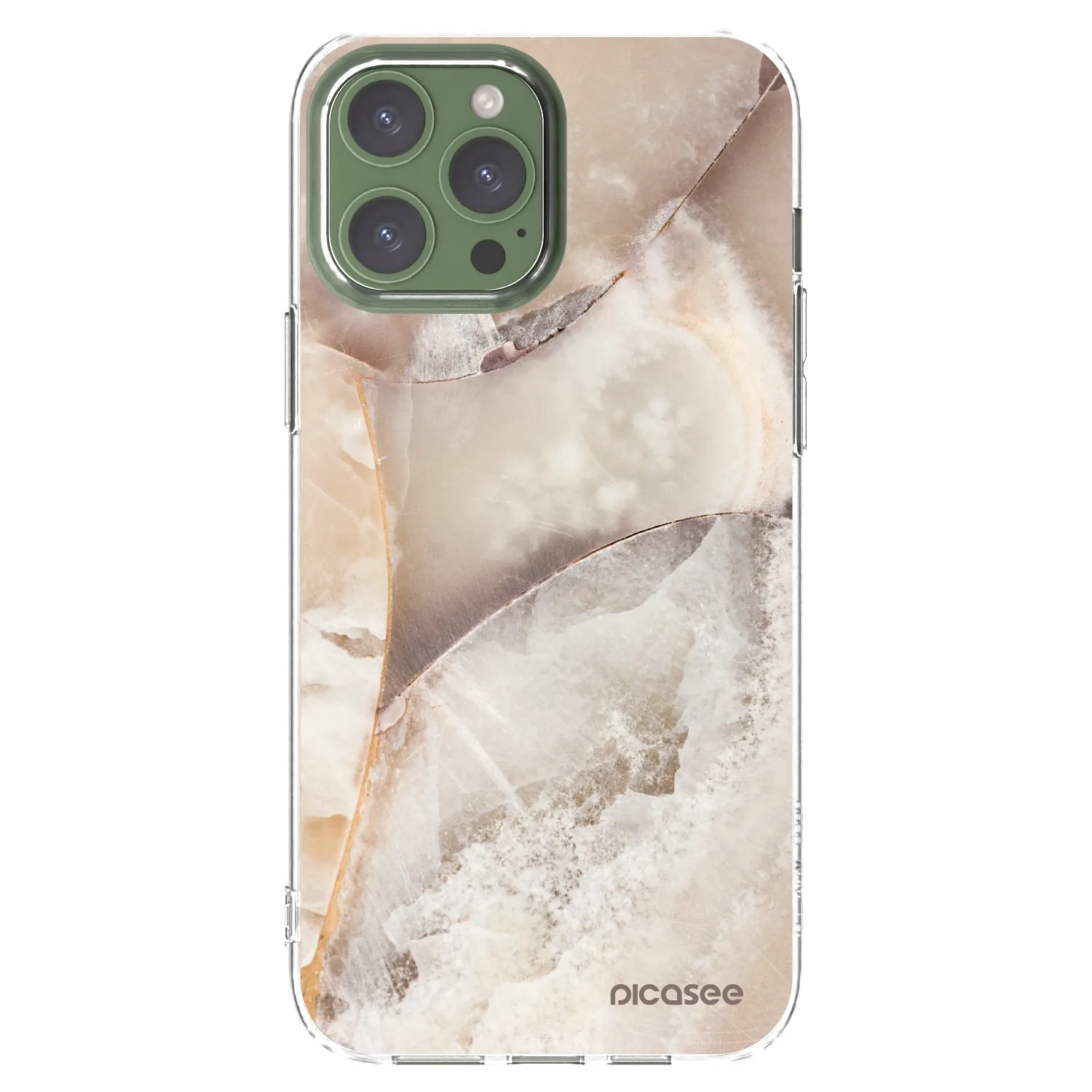 Picasee silikonový průhledný obal pro Apple iPhone 13 Pro Max - Cream marble