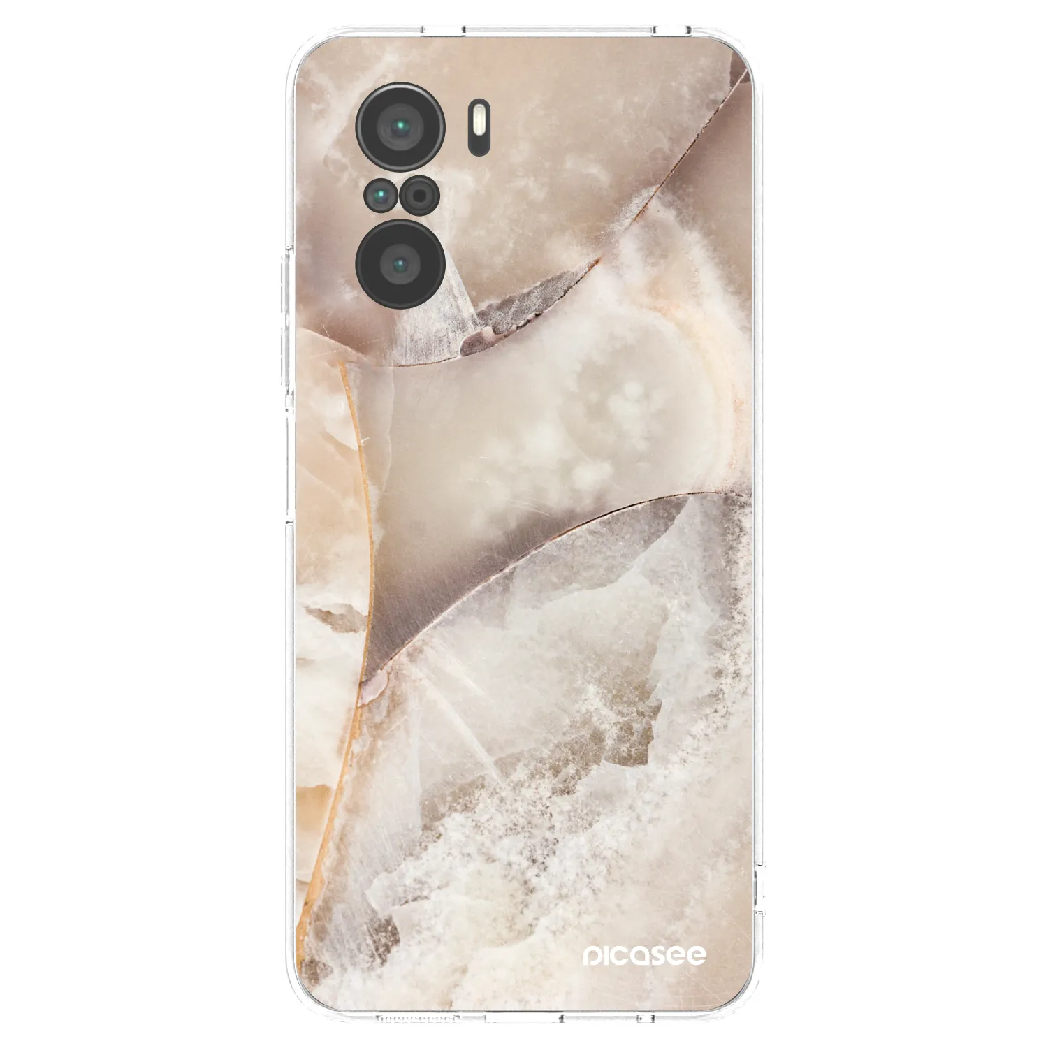 Picasee silikonový průhledný obal pro Xiaomi Poco F3 - Cream marble