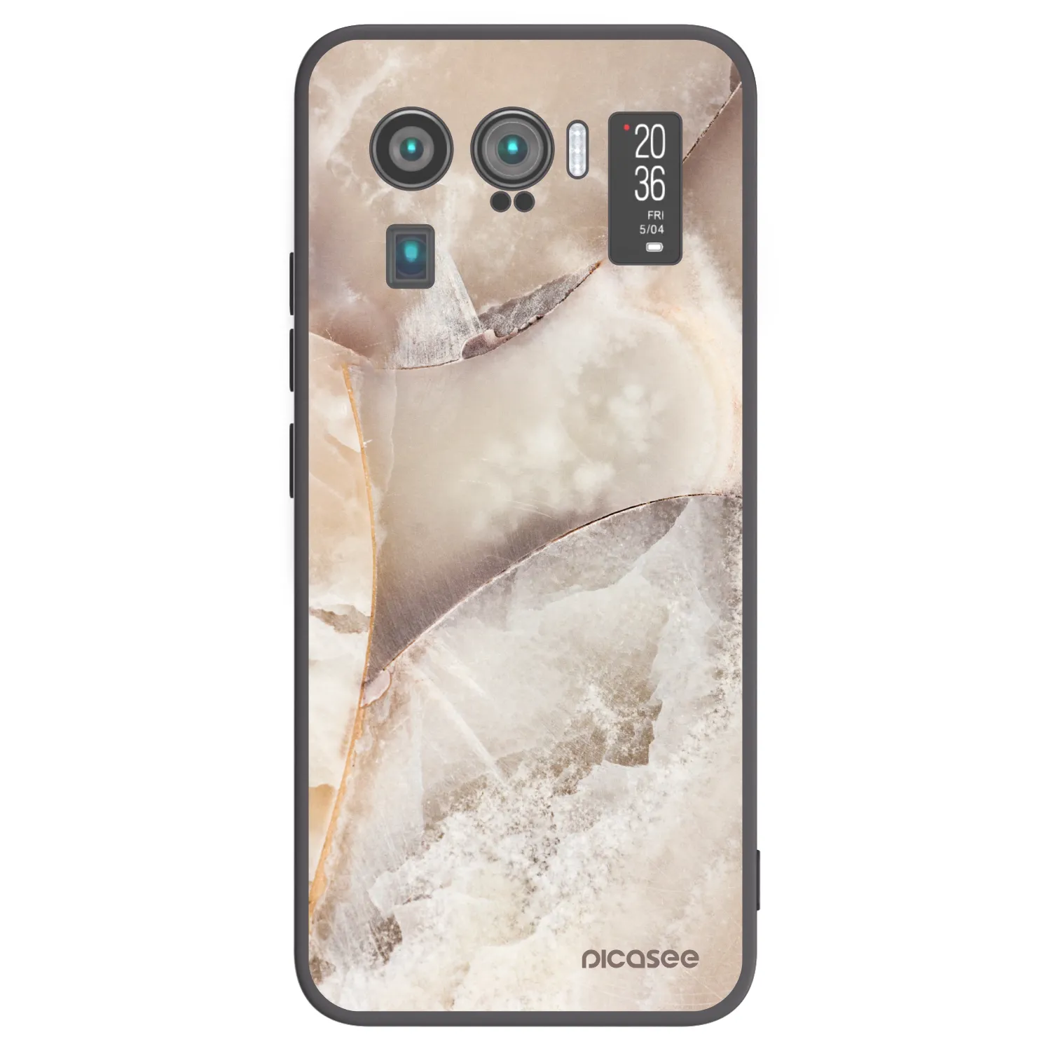 Picasee silikonový černý obal pro Xiaomi Mi 11 Ultra - Cream marble