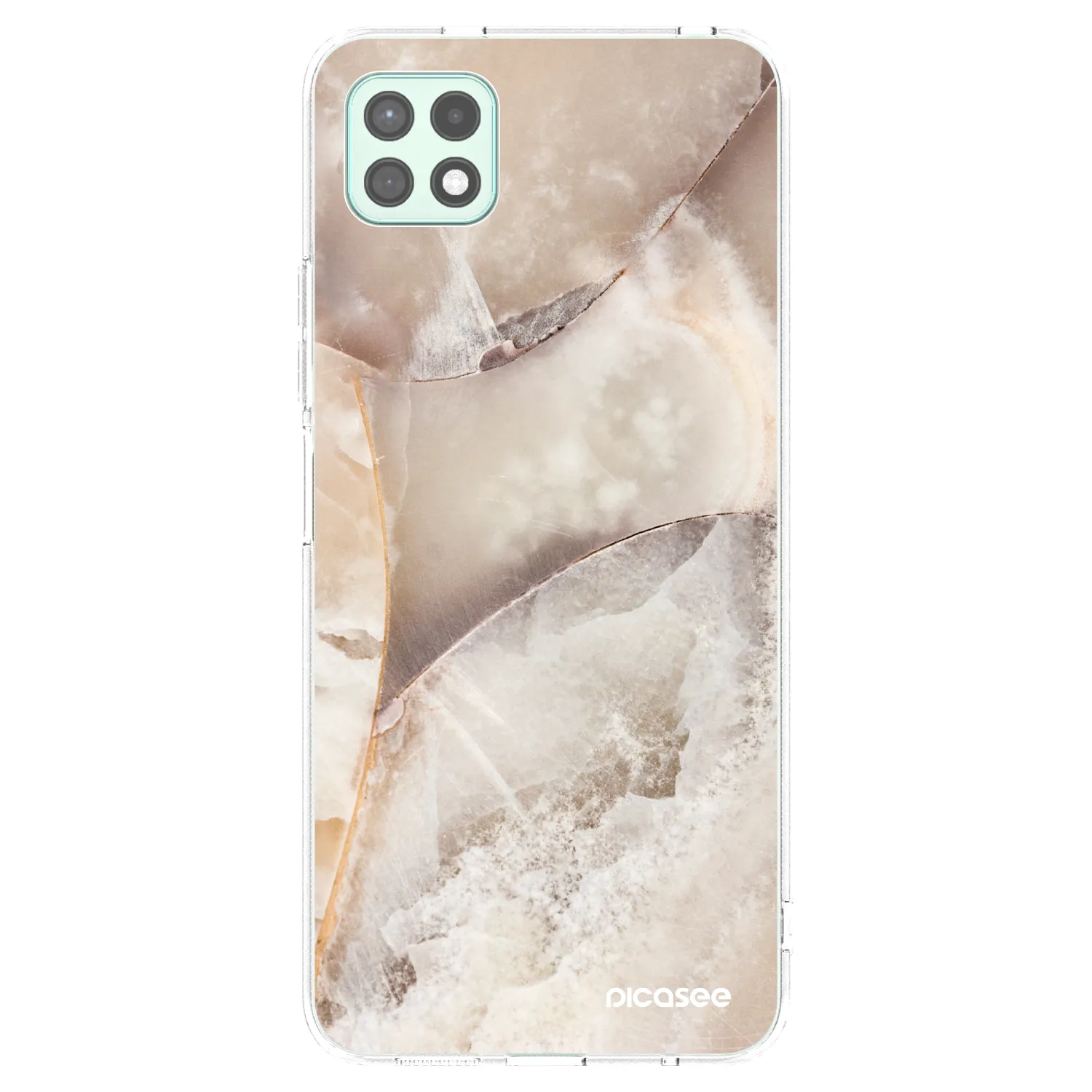 Picasee silikonový průhledný obal pro Samsung Galaxy A22 A226B 5G - Cream marble