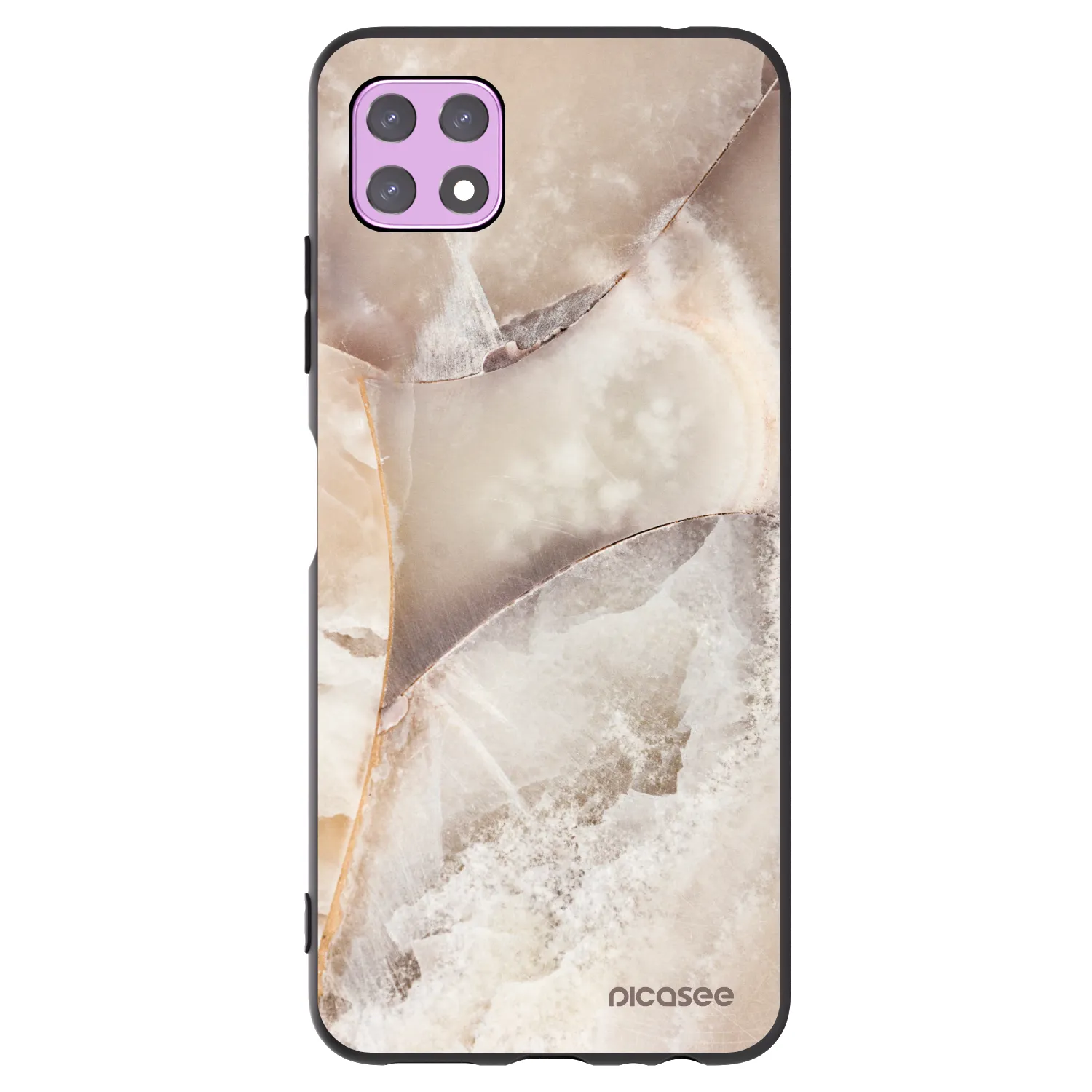 Picasee silikonový černý obal pro Samsung Galaxy A22 A226B 5G - Cream marble