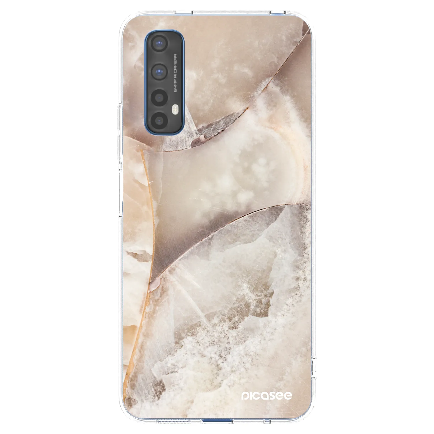 Picasee silikonový průhledný obal pro Realme 7 - Cream marble