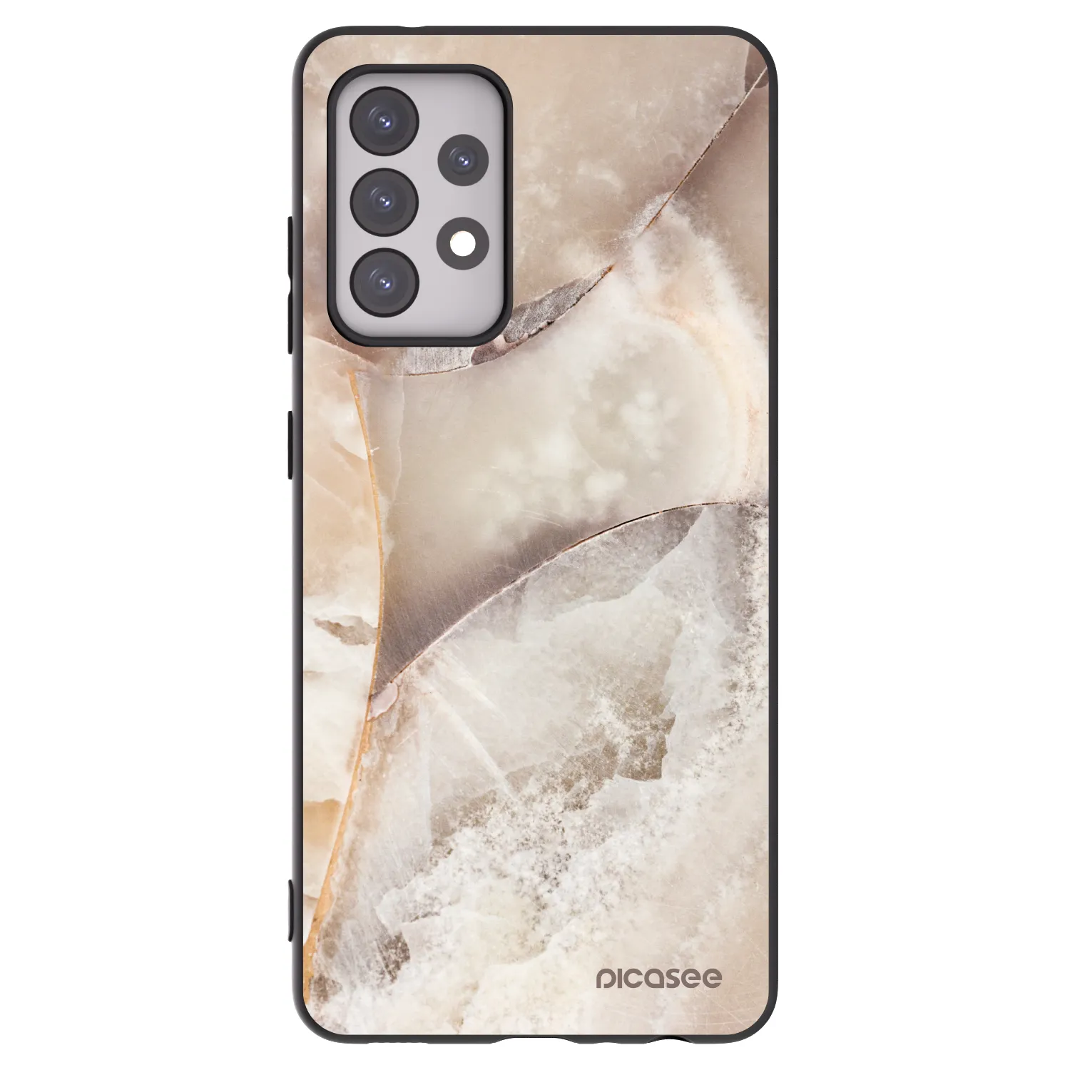 Picasee silikonový černý obal pro Samsung Galaxy A52s 5G A528B - Cream marble