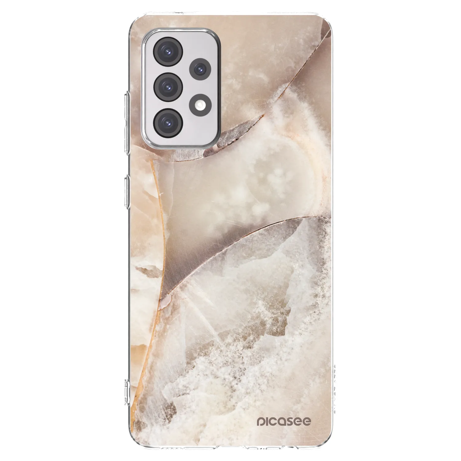 Picasee silikonový průhledný obal pro Samsung Galaxy A52s 5G A528B - Cream marble