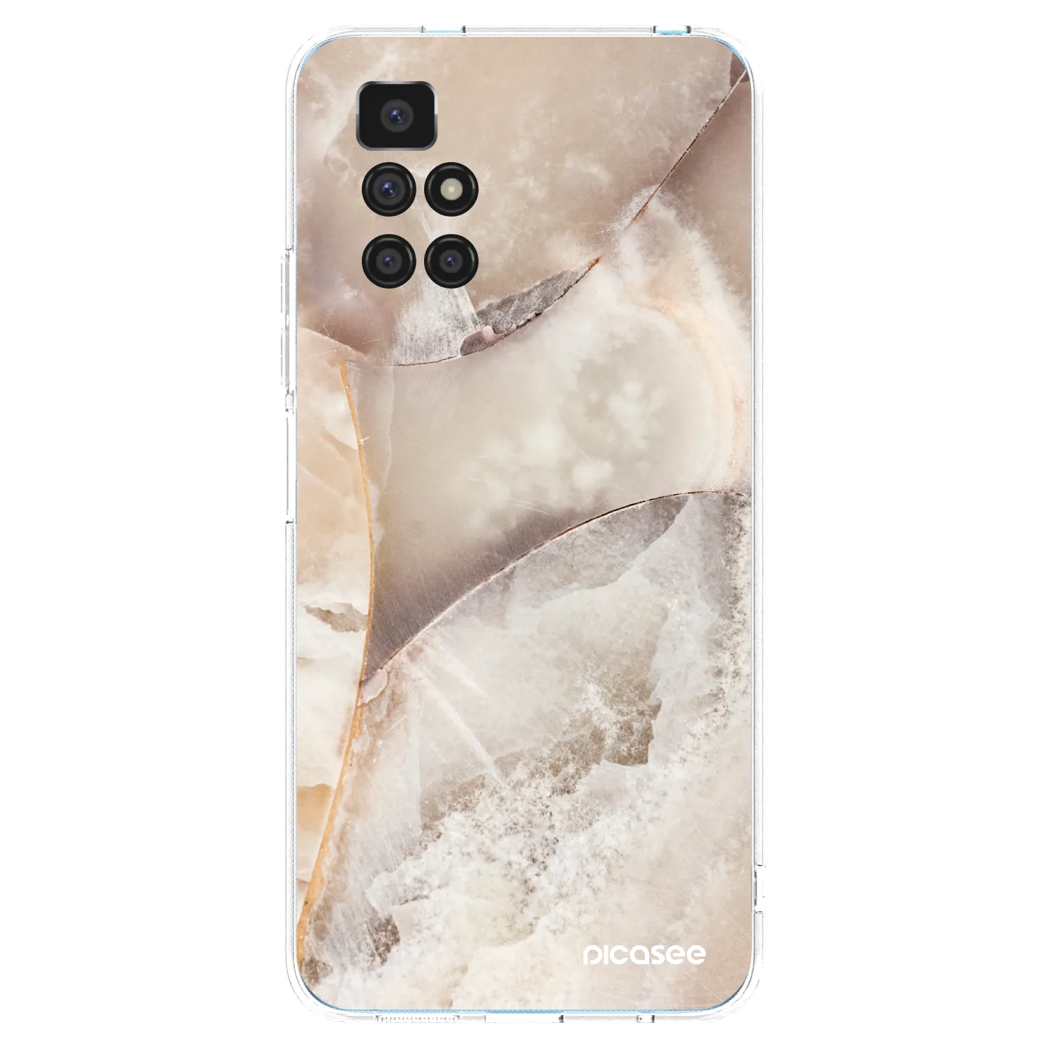 Picasee silikonový průhledný obal pro Xiaomi Redmi 10 - Cream marble