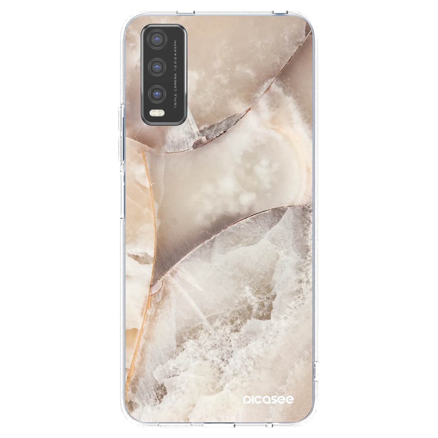 Picasee silikonový průhledný obal pro Vivo Y20s - Cream marble