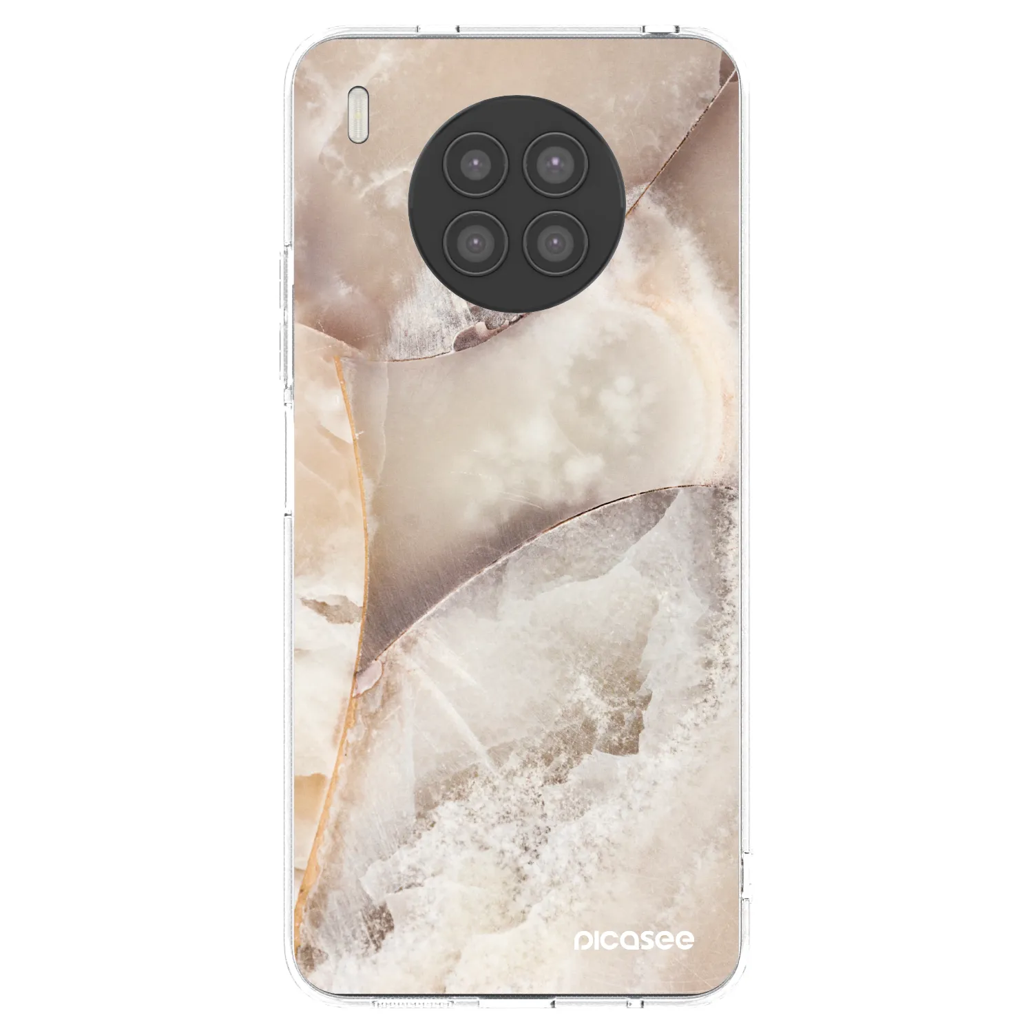 Picasee silikonový průhledný obal pro Huawei Nova 8i - Cream marble