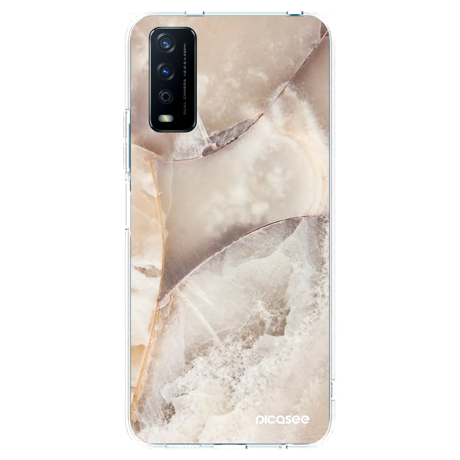 Picasee silikonový průhledný obal pro Vivo Y11s - Cream marble
